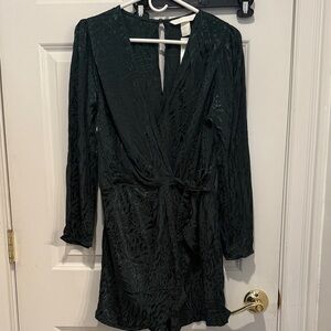 H&M Green Wrap Romper Dress